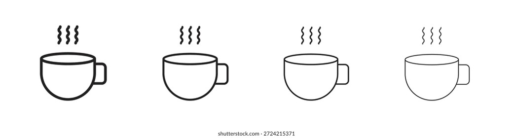 Ícone de caneca de café definir vetor eps10. ilustração, símbolo de logotipo pictograma modelo