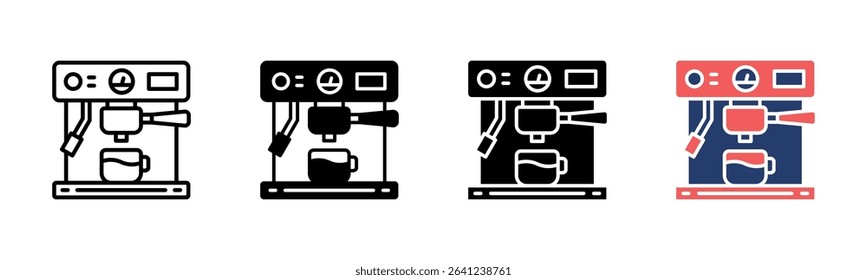 Coffee Mug icon sheet multiple style collection