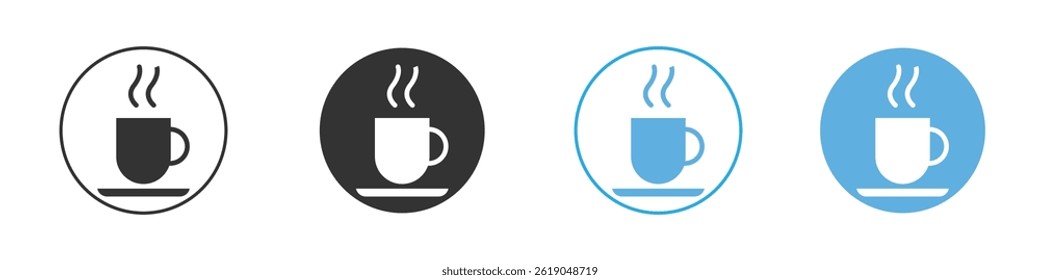 Coffee mug icon simple flat vector icon pack