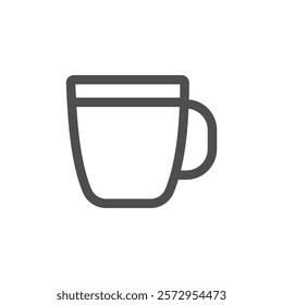 Coffee mug icon Simple outline vector logo