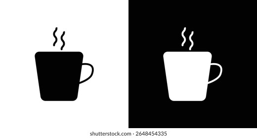 Coffee mug icon symbol collection. Flat vector stock illustration.