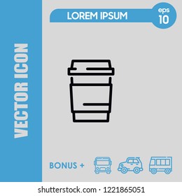 Coffee mug icon vector