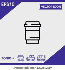 Coffee mug icon vector