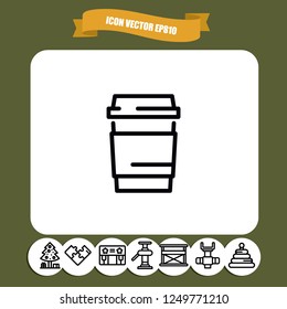 Coffee mug icon vector