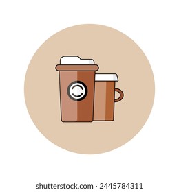 coffee mug icon vector clipart