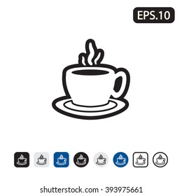 Coffee mug icon. Vector illustration.