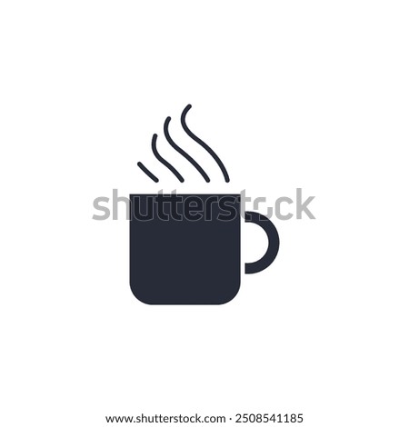 coffee mug icon vector illustration. coffee mug symbol isolated on white background