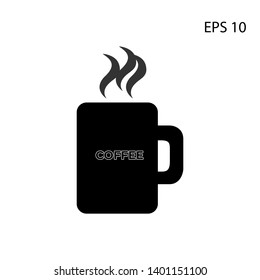 Coffee Mug Icon vector on white background 