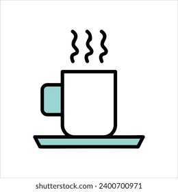 Coffee Mug icon with white background vector
