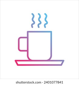 Coffee Mug icon with white background vector
