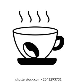 ícone de caneca de café com fundo branco vetor ilustração stock