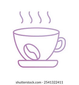 coffee mug icon with white background vector stock illustration