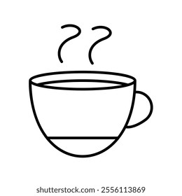 coffee mug icon with white background vector stock illustration
