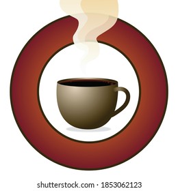 Coffee mug illustration / logo concept.