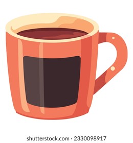 coffee mug illustration over white
