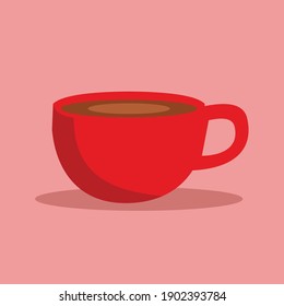 coffee mug illustration vector design. coffee breakfast