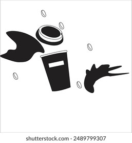 A coffee mug image vector art