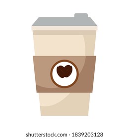 coffee mug isolated design of drink caffeine breakfast and beverage theme Vector illustration
