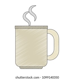 Coffee mug isolated scribble