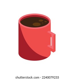 coffee mug isometric style icon