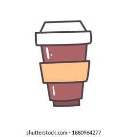 coffee mug with label design of drink caffeine breakfast and beverage theme Vector illustration