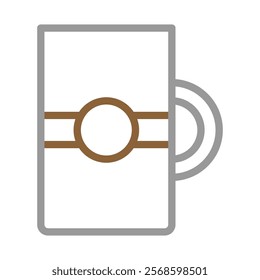 Coffee mug line icon. Concept of hot drink, coffee shop, and break time.