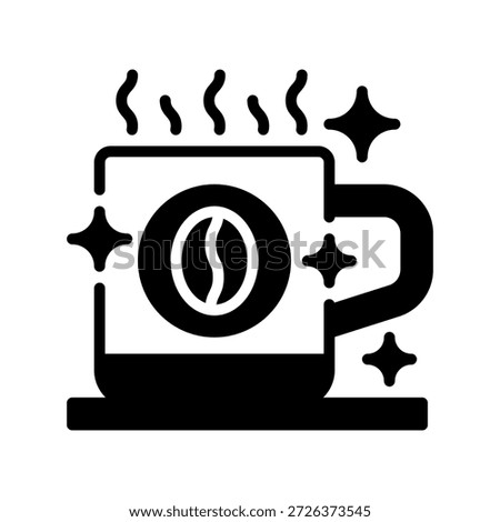 Coffee Mug Line Icon, Outline Symbol for Morning Energy, Beverage Break, Caffeine Intake, Office Work, and Hot Drink Pleasure. Vector Sign Icon.