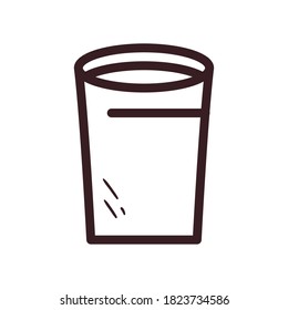 Coffee mug line style diseño de iconos de la bebida del desayuno de la tienda de la mañana aroma de la tienda y tema de la cafeína Ilustración vectorial