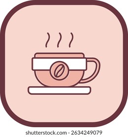 Coffee mug Line vector Icon Design