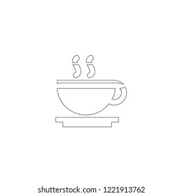 Coffee mug in a linear style.