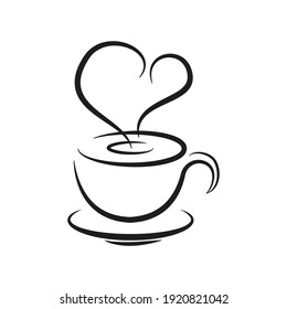 coffee mug logo, icon and illustration