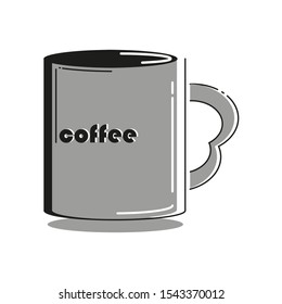 coffee mug logo template vector