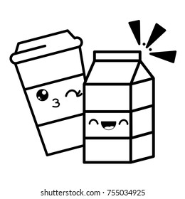 Coffee mug and milk design