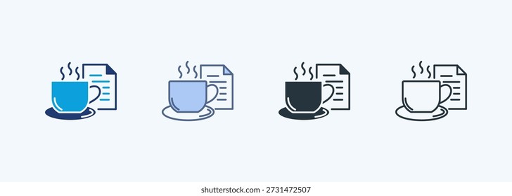 Coffee Becher Multiple Style Icon Collection