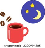 Coffee in a mug and night image