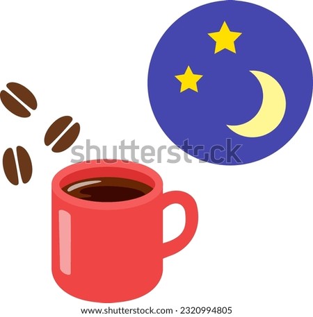 Coffee in a mug and night image