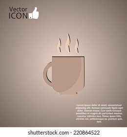 Coffee mug on the Background. Made in vector