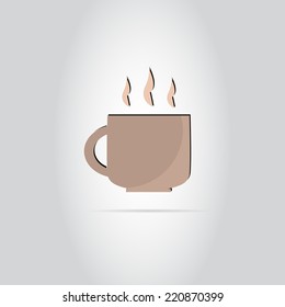 Coffee mug on the Background. Made in vector