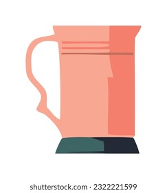 coffee mug on white icon isolated