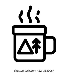 coffee mug outline style icon