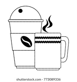 coffee mug with plastic cup