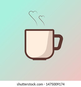 Coffee mug. Restaurant coffee icon. Cute mug. New trendy coffee mug vector illustration symbol.