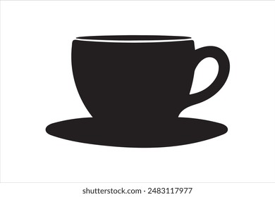 Coffee Mug Silhouette Design Vector Illustration Clipart Eps