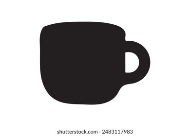 Coffee Mug Silhouette Design Vector Illustration Clipart Eps