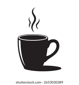 Coffee mug silhouette vector art