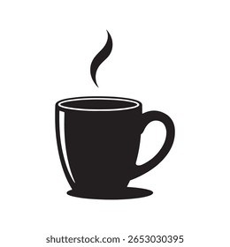 Coffee mug silhouette vector art