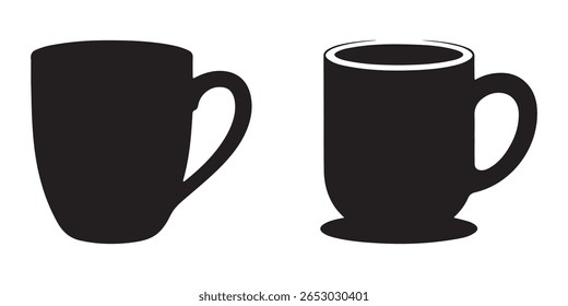 Coffee mug silhouette vector art