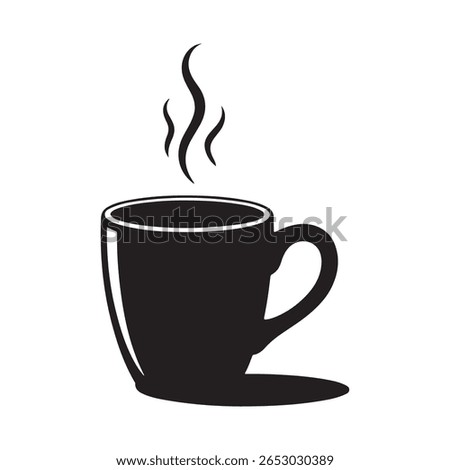 Coffee mug silhouette vector art
