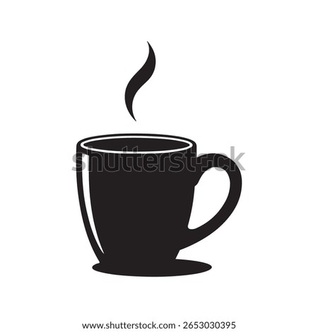 Coffee mug silhouette vector art