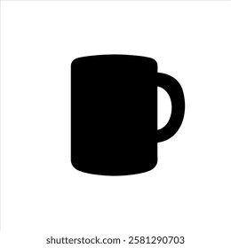 Coffee mug silhouette vector icon sign symbol illustration design.